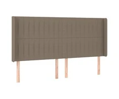 Galvūgalis su auselėmis, taupe, 203x16x118/128cm, audinys