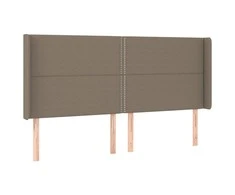 Galvūgalis su auselėmis, taupe, 203x16x118/128cm, audinys