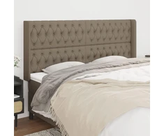 Galvūgalis su auselėmis, taupe, 203x16x118/128cm, audinys