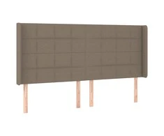 Galvūgalis su auselėmis, taupe, 203x16x118/128cm, audinys
