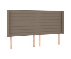 Galvūgalis su auselėmis, taupe, 203x16x118/128cm, audinys