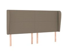 Galvūgalis su auselėmis, taupe, 203x23x118/128cm, audinys