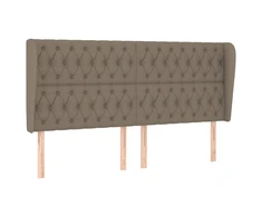 Galvūgalis su auselėmis, taupe, 203x23x118/128cm, audinys