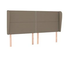 Galvūgalis su auselėmis, taupe, 203x23x118/128cm, audinys