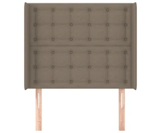 Galvūgalis su auselėmis, taupe, 83x16x118/128cm, audinys