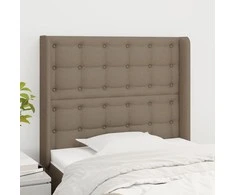 Galvūgalis su auselėmis, taupe, 83x16x118/128cm, audinys