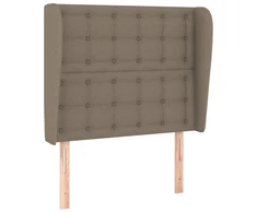 Galvūgalis su auselėmis, taupe, 83x23x118/128cm, audinys