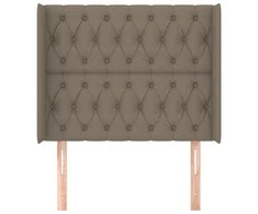 Galvūgalis su auselėmis, taupe, 93x16x118/128cm, audinys