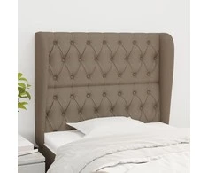 Galvūgalis su auselėmis, taupe, 93x23x118/128cm, audinys