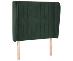 Galvūgalis su auselėmis, žalias, 83x23x118/128cm, aksomas