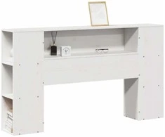 Galvūgalis su daiktų laikymo vieta, baltas, 160cm, pušis