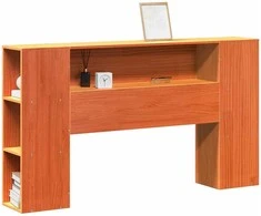 Galvūgalis su daiktų laikymo vieta, rudas, 160cm, pušis