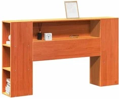 Galvūgalis su daiktų laikymo vieta, rudas, 140cm, pušis