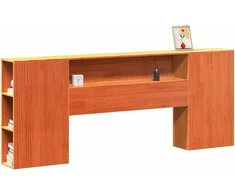 Galvūgalis su daiktų laikymo vieta, rudas, 200cm, pušis