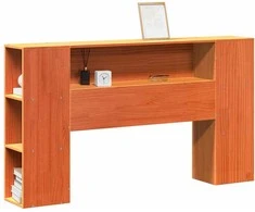 Galvūgalis su daiktų laikymo vieta, rudas, 135cm, pušis