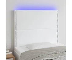 Galvūgalis su LED, baltos spalvos, 100x5x118/128 cm
