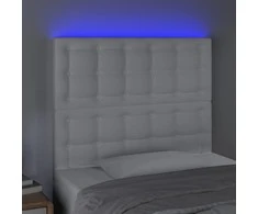 Galvūgalis su LED, baltos spalvos, 100x5x118/128 cm