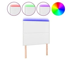 Galvūgalis su LED, baltos spalvos, 100x5x118/128 cm