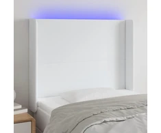Galvūgalis su LED, baltos spalvos, 103x16x118/128 cm