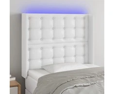 Galvūgalis su LED, baltos spalvos, 103x16x118/128 cm