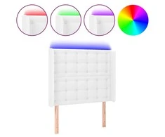 Galvūgalis su LED, baltos spalvos, 103x16x118/128 cm