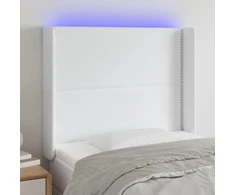 Galvūgalis su LED, baltos spalvos, 103x16x118/128 cm