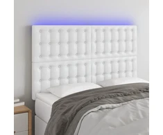 Galvūgalis su LED, baltos spalvos, 144x5x118/128 cm