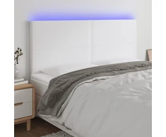 Galvūgalis su LED, baltos spalvos, 160x5x118/128 cm