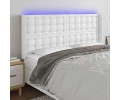 Galvūgalis su LED, baltos spalvos, 163x16x118/128 cm