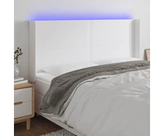 Galvūgalis su LED, baltos spalvos, 203x16x118/128 cm