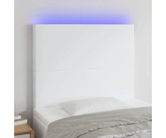 Galvūgalis su LED, baltos spalvos, 80x5x118/128 cm