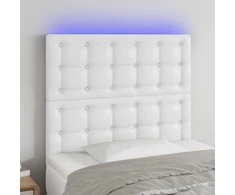 Galvūgalis su LED, baltos spalvos, 80x5x118/128 cm