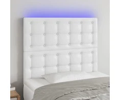 Galvūgalis su LED, baltos spalvos, 90x5x118/128 cm