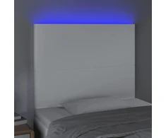Galvūgalis su LED, baltos spalvos, 90x5x118/128 cm