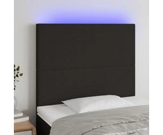 Galvūgalis su LED, juodos spalvos, 100x5x118/128cm, audinys