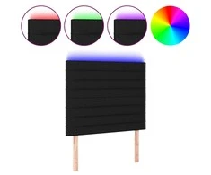 Galvūgalis su LED, juodos spalvos, 100x5x118/128cm, audinys