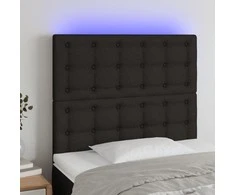 Galvūgalis su LED, juodos spalvos, 100x5x118/128cm, audinys