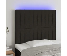 Galvūgalis su LED, juodos spalvos, 100x5x118/128cm, audinys
