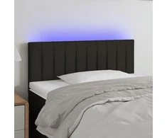Galvūgalis su LED, juodos spalvos, 100x5x78/88cm, audinys