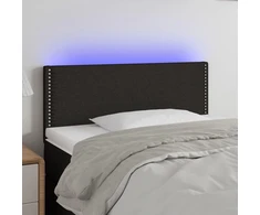 Galvūgalis su LED, juodos spalvos, 100x5x78/88cm, audinys