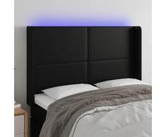 Galvūgalis su LED, juodos spalvos, 147x16x118/128 cm