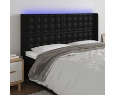 Galvūgalis su LED, juodos spalvos, 147x16x118/128 cm
