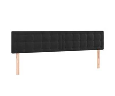 Galvūgalis su LED, juodos spalvos, 160x5x78/88cm, aksomas