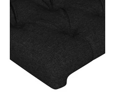 Galvūgalis su LED, juodos spalvos, 160x7x118/128cm, audinys