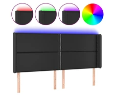 Galvūgalis su LED, juodos spalvos, 183x16x118/128 cm