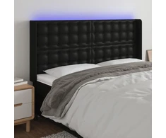Galvūgalis su LED, juodos spalvos, 183x16x118/128 cm