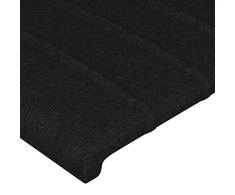 Galvūgalis su LED, juodos spalvos, 203x16x78/88cm, audinys