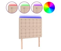 Galvūgalis su LED, juodos spalvos, 80x5x118/128cm