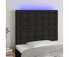 Galvūgalis su LED, juodos spalvos, 80x5x118/128cm, audinys