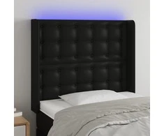 Galvūgalis su LED, juodos spalvos, 83x16x118/128 cm